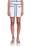 Maje Jirsal Stripe Knit Miniskirt In Ecru