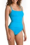 La Blanca Island Goddess Lingerie Mio One-piece Swimsuit In Lagoon