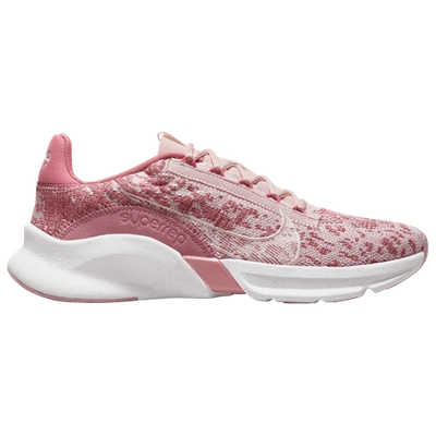 Nike Superrep Go 3 Flyknit Next Sneakers In Pink In Berry/silver