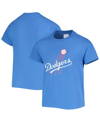 Soft As A Grape Youth  Royal Los Angeles Dodgers Distressed Logo T-shirt In Royal