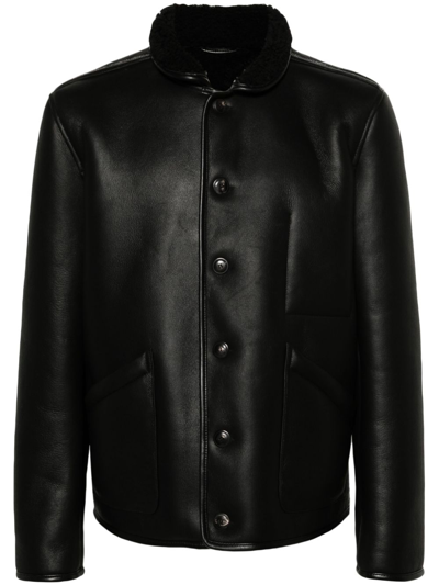 Ymc You Must Create Brainticket Mk2 Shearling Jacket In Black