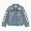 OFF-WHITE OFF-WHITE™ | DENIM JACKET WITH PAINT GRAPHIC PATTERN