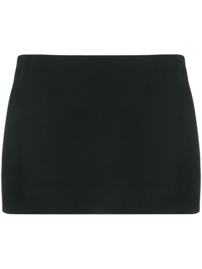 Khaite Black The Jett Crepe Miniskirt