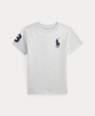 Polo Ralph Lauren Kids' Little Boys Big Pony Cotton Jersey T-shirt In Andover Heather