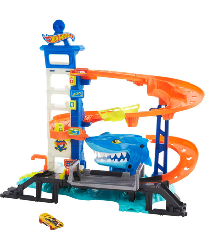 Hot Wheels Kids' City Shark Escape Track Set, Multi-level Playset