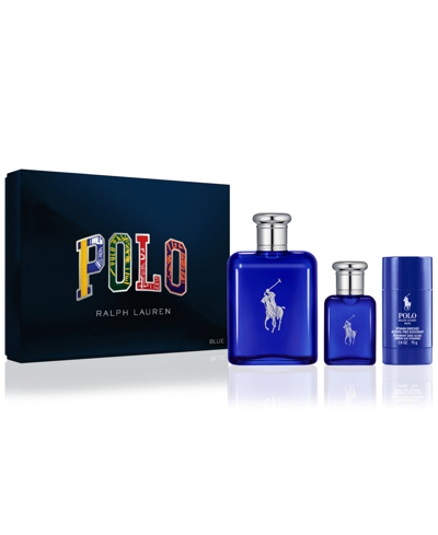 Ralph Lauren Men's 3-pc. Polo Blue Eau De Toilette Gift Set In No Color
