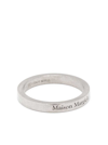 MAISON MARGIELA RING WITH LOGO LETTERING ENGRAVING IN SILVER WOMAN