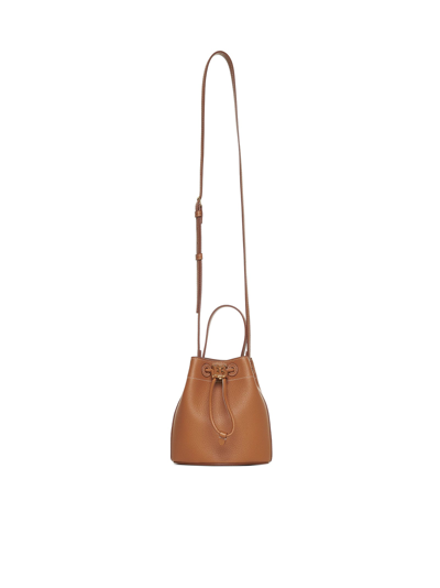 Burberry Tote In Warm Russet Brown