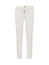 Dsquared2 Medium Waist Twiggy Jeans In White