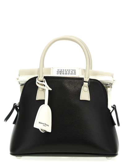 Maison Margiela 5ac Classique Mini Handbag In White/black