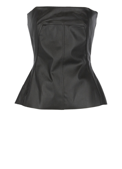 Rick Owens Top Bustier In Black