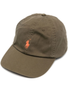 POLO RALPH LAUREN MILITARY GREEN BASEBALL CAP WITH HORSEBIT EMBROIDERY IN COTTON MAN