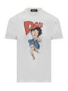 Dsquared2 X Betty Boop Cotton T-shirt In White