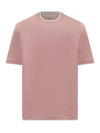 BRUNELLO CUCINELLI JERSEY T-SHIRT WITH RIBBED HEM