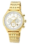 Porsamo Bleu Charlie Stainless Steel Multifunction Gold Tone Men's Watch 1261echs In Gold