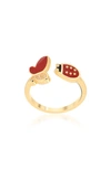 Gabi Rielle Lady Rouge Cz Bypass Ring In Gold