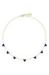 Gabi Rielle 14k Gold Plate Sterling Silver Butterfly Enamel Choker Necklace In Gold