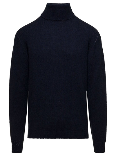 Roberto Collina Long Sleeved Knitted Jumper In Navy