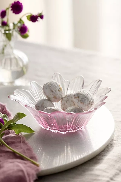 Terrain Glass Flower Candy Bowl In Pink