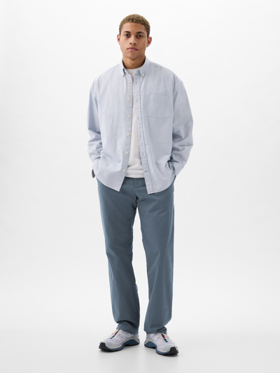 Gap Modern Khakis In Relaxed Fit With Flex In Frozen Lake