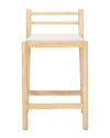 Mercana Sam Counter Stool W/ Light Brown Wood Frame And Be
