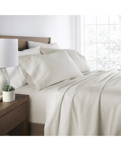 HOME COLLECTION HOME COLLECTION 300TC SOLID BRUSHED & WASHED COTTON SHEET SET