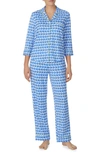Kate Spade Print Pajamas In White/blue