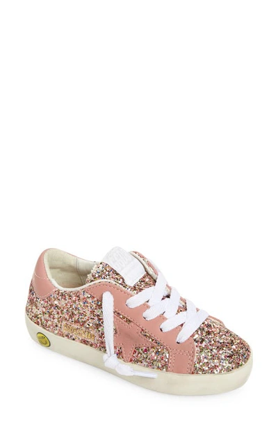 Golden Goose Girl's Superstar Glitter Low-top Sneakers, Toddler/kids In Pink