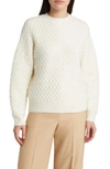 Ted Baker Horizontal Cable Knit Sweater In Ivory