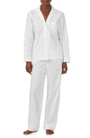 Ralph Lauren Shadow Stripe Pajamas In White