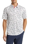 Swannies Jesse Boating Print Golf Polo In White