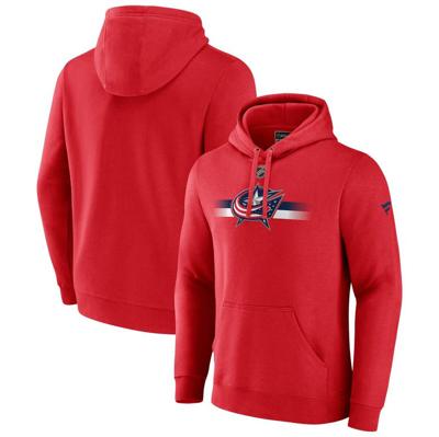 Fanatics Branded Red Columbus Blue Jackets Authentic Pro Secondary Pullover Hoodie