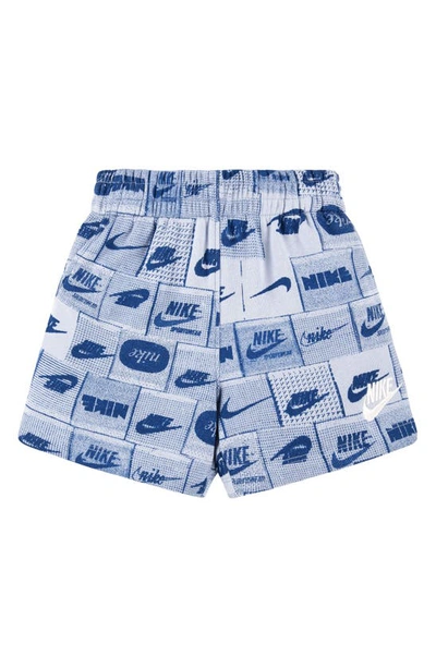 Nike Sportswear Club Little Kids' Printed Shorts In Blue