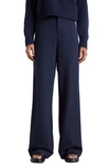 Splendid X Kate Young Wool-blend Straight-leg Pants In Navy