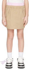 Off-white Beige Skirt For Girl With Logo In Beige Fuchsia