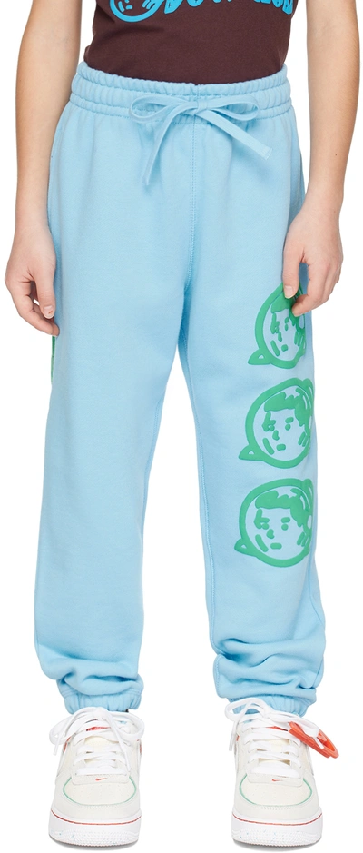 Billionaire Boys Club Kids Blue Repeat Astro Sweatpants In Sky Blue