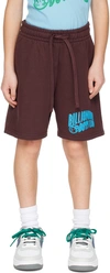 BILLIONAIRE BOYS CLUB KIDS BROWN DRAWSTRING SHORTS