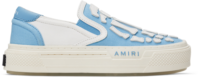 Amiri Kids Blue Bones Sneakers In Air Blue