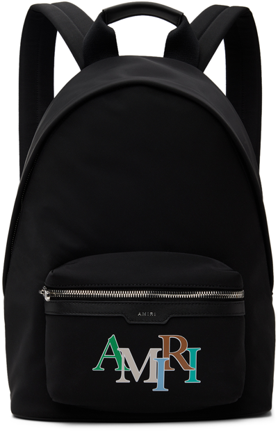 Amiri Kids Black Staggered Backpack