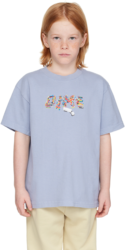 Dime Kids Blue Lfg T-shirt In Clear Blue