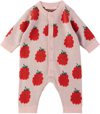 TINYCOTTONS BABY PINK RASPBERRIES JUMPSUIT