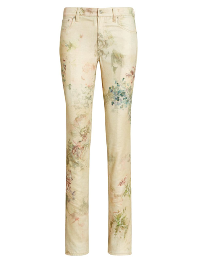 RALPH LAUREN WOMEN'S FLORAL LOW-RISE SLIM JEANS