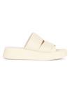 Chloé Mila Embroidered-logo Sandals In Cream