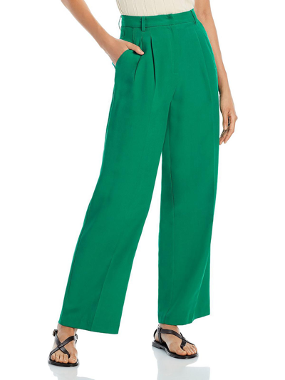 Lucy Paris Tammy Womens Wide Leg Double Pleat High-waist Pants In Green