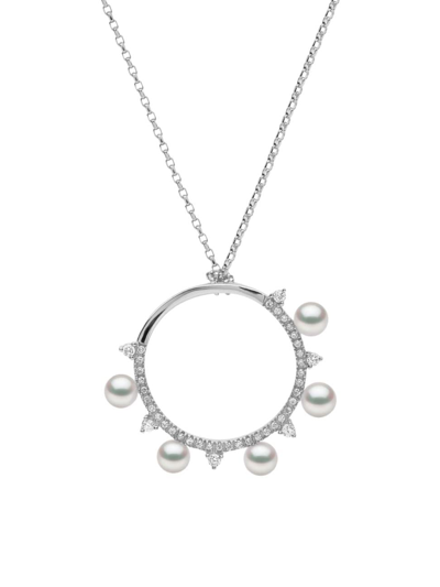 Yoko London Women's Sleek 18k White Gold & 0.21 Tcw Diamond Pendant Necklace