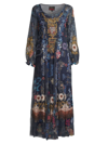 JOHNNY WAS WOMEN'S ELREY EMBROIDERED MESH MAXI DRESS