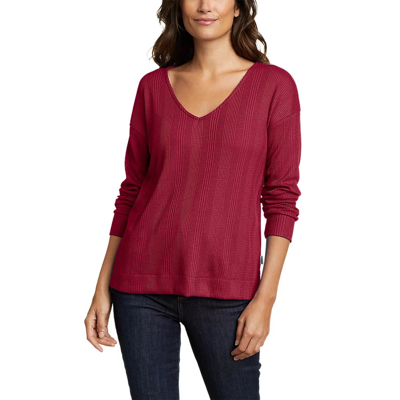 Eddie Bauer Women's Canyon Heights V-neck Top In Pink