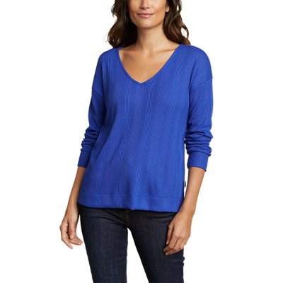 Eddie Bauer Women's Canyon Heights V-neck Top In Silver