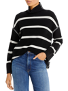 ALICE AND OLIVIA WOMENS CASHMERE BLEND STRIPED PULLOVER SWEATER
