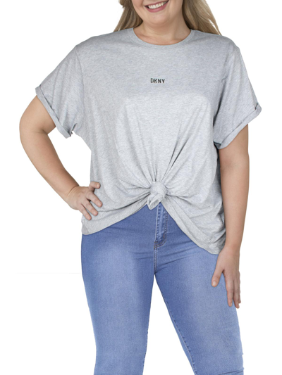 Dkny Sport Womens Tee Fitness Shirts & Tops In Grey